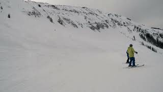 Leah skiing on Moonlight | 2019 Big Sky Ski Trip