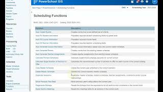 Copying A Master Schedule in PowerScheduler