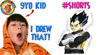 9yo Autistic Savant Draws - Vegeta | Dragon Ball Z #shorts