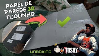 Tunando meu QUARTO GAMER barra HOME OFFICE  com Papel de Parede 3d de Tijolinhos 💹📽️#02 – Unboxing