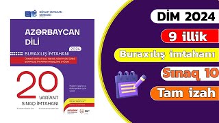 DIM 20 variant sınaq 10.Buraxılış imtahanı.Azərbaycan dili.9-cu sinif