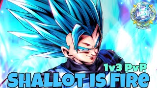 Shallot SSJ Blue is Fire🔥1v3 King Shallot in Diamond Rank 🥶 Dragon Ball Legends