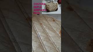 COSTURA DUPLA usando o calcador normal da sua máquina. #costuracriativa #costuraparainiciantes