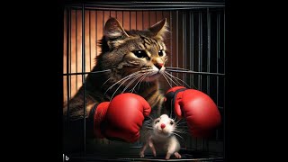 Cage Match Madness: Cat vs. Mouse! Feline Boxing Showdown Caught on Blink Camera