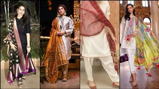 Beautiful style ideas of dupptas for weddings and formal wear.