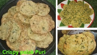 Eid special recipe | Eid starter | Crispy palak Puri recipe by patel jasi kitchen #palakpurirecipe