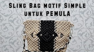 Sling Bag motif Simple dari Tali Kur | Oemah Kreasi