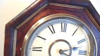 Antique Ansonia Schoolhouse Regulator Wall Clock