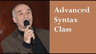 MA Advanced Syntax class