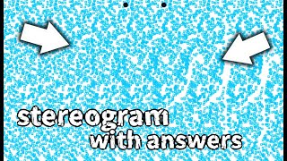 stereogram with answers, hidden image magic eye picture