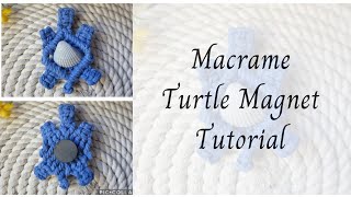 Macrame Turtle Magnet with a Seashell Tutorial 🧲🐚