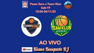 Jogo de basquete entre Passo Zero x Team Klun sub-19 série prata da @FBERJPLAY 04-11-23