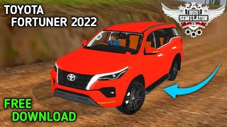 TOYOTA FORTUNER 2022 FOR BUS SIMULATOR INDONESIA BUSSID FREE DOWNLOAD