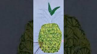 embroidery designs of pineapple  stitch very easy and  unique