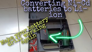 How to convert Ni Cd battery of Bosch Cordless drill 🔋