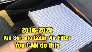 HOW TO REPLACE Cabin Air Filter on a 2016-2020 Kia Sorento - SUPER EASY