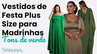 Elegância Plus Size: Vestidos de Festa em Tons de Verde para Madrinhas