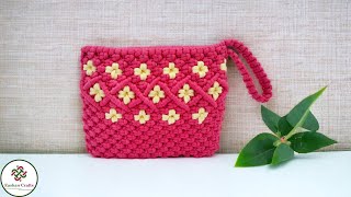 How to make Macrame Clutch Purse | DIY Macrame Wallet