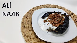 SUNUMUYLA ÇOK BEĞENİLECEK KIYMALI ALİ NAZİK KEBABI | Ali Nazik Tarifi