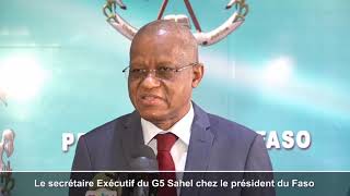 Le président du Faso,  a reçu en audience ce 4 février 2021, le Secrétaire exécutif du G5 Sahel,