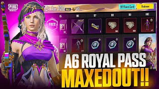 😱NEW A6 ROYAL PASS MAXOUT | FREE MATERIALS AND REWARDS New Gun Upgrade & Mythic Dress Upgrade