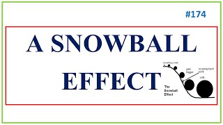 #174 "A SNOWBALL EFFECT" | Idiom of the Day | Meaning | Origin | Examples | Ashwin Sir