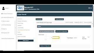 Nevada DOT Overdimensional Permitting System Ordering a New Routed Permit