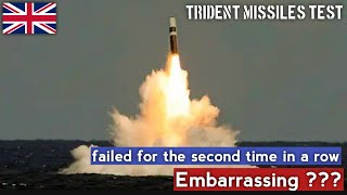 The nuclear-powered submarine HMS Vanguard failed Trident missile test for the second time in a row