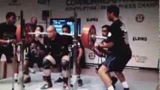 Joe's Squats at the Commonwealth & Oceania Powerlifting Championships 2013