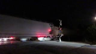 Nighttime CSX Freight with 3 Classic EMDs Trailing in Fortville, IN