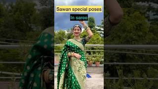 Sawan special poses in saree🙌/pose in saree/RADHA RAJVANSHI/#viral #ytshorts #shorts #trending