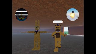 playing this game called fnaf rp the beginning (Into the pit!!)