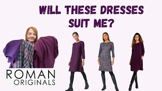 Are smock style dresses flattering or frumpy? Roman Originals plus size haul #over 40 #appleshape