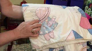 vintage video #7 Vintage fabric and quilts