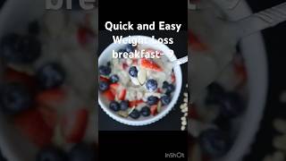 Oat Meal quick and easy weight loss breakfast recipe 9 #shorts #healthyfood #weightloss