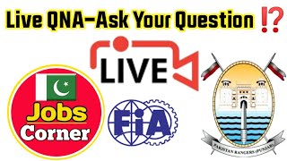 LIVE🔴!Ask Any Questions From Jobs Corner||Pakistan