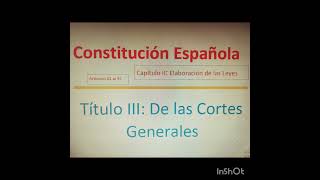 Título III. De las Cortes Generales. Capítulo II. Elaboración de las Leyes