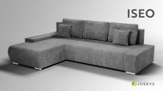 Sofa Iseo - mit Schlaffunktion & Cord-ähnlichem Stoff