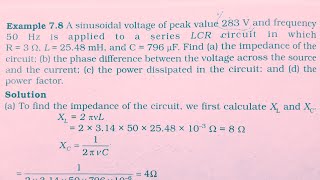 A sinusoidal voltage of peak value 283 V and frequency 50 Hz is applied to a series LCR circuit in w