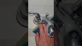 Bathroom sink cleaning #asmr #cleaning #cleaninghacks