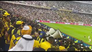 تشجيع وطرب جمهور الاتحاد امام النصر ولحظة الهدف 💛🖤