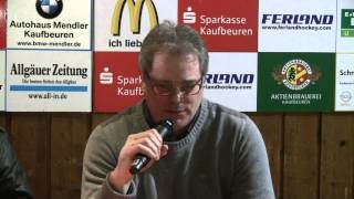 Pressekonferenz ESVK vs. Bietigheim am 17.03.2013. Endstand 1:4