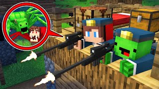 JJ and Mikey Became SNIPERS to HUNT Scary SPIDERS JJ and Mikey Exe in Minecraft - Maizen