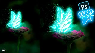 Photoshop how to add Glowing Effect on Butterfly - Speed Edit #Shorts