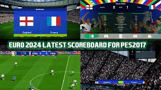 PES2017 | LATEST EURO 2024 SCOREBOARD FOR ALL PATCHES