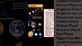 SOLAR SYSTEM : Facts #shorts #trending  #upsc #ssc #bpsc #geography #trendingshorts