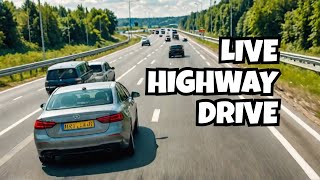 Commute from Utrecht  to Den Bosch  highway a2 drive live