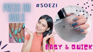 Press on nails 💅 | Best press on nails from Amazon and flipkart | cheap and easy fake Nails in 5mins