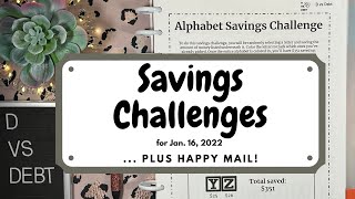 Savings challenges plus happy mail for January 16, 2022!