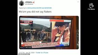 MSNBC anchor woman use racial slurs to describe Lakers doing Kobe Bryant's death